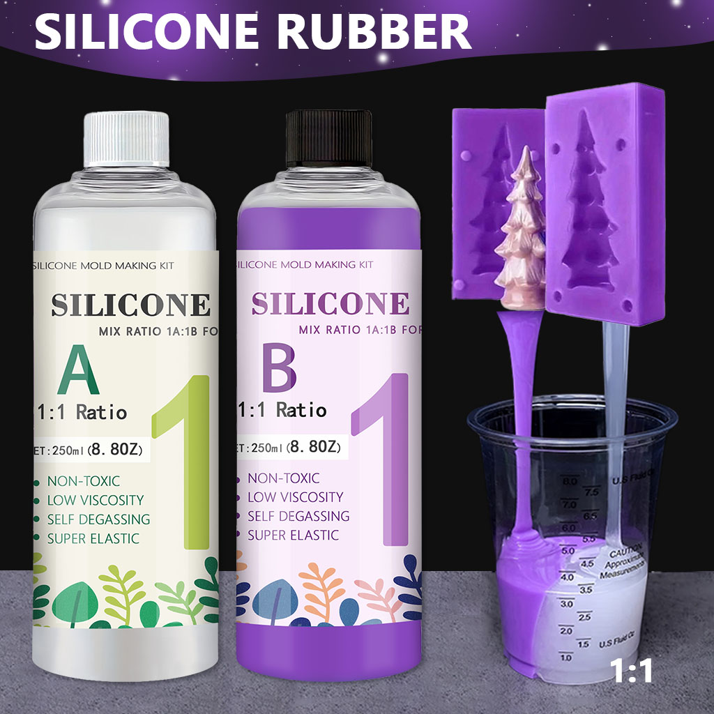 Soap Making Kit For Beginners - 17.6oz Purple Liquid Silicone Rubber, RTV