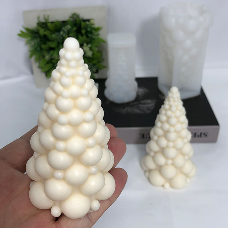 Soap Making Kit For Beginners - 3D Bubble Christmas Tree Silicone Candle
