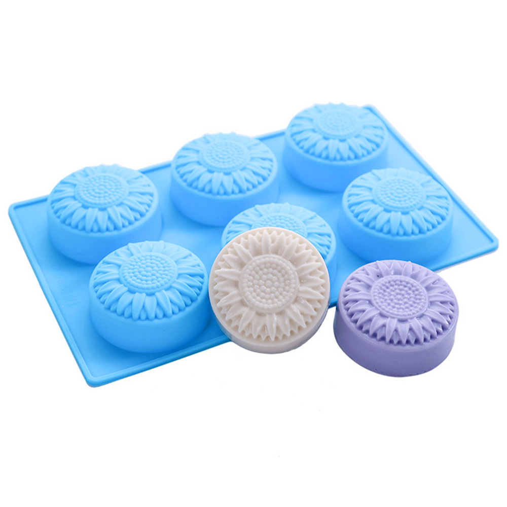 Soap Making Kit For Beginners - 6 Cavity Silicone molds Flower Soap