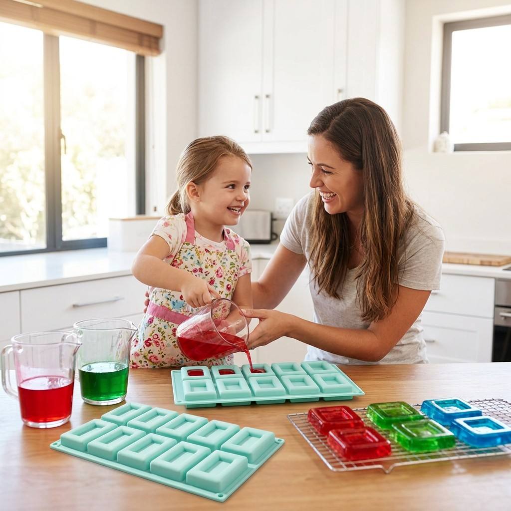 Non-stick 10-Hole Rectangle Si - Soap Making Accessories ulasan dan harga