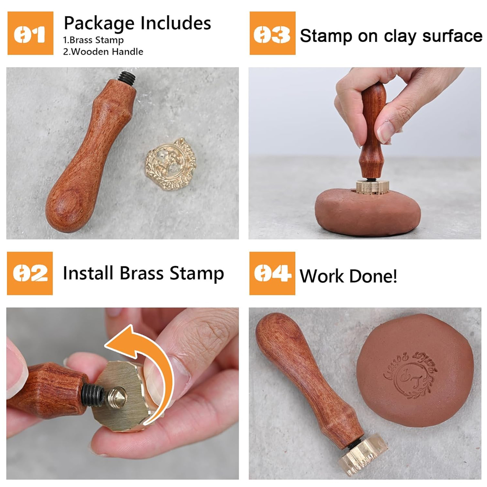 Custom Pottery Stamp for Clay  - Soap Stamp Custom ulasan dan harga