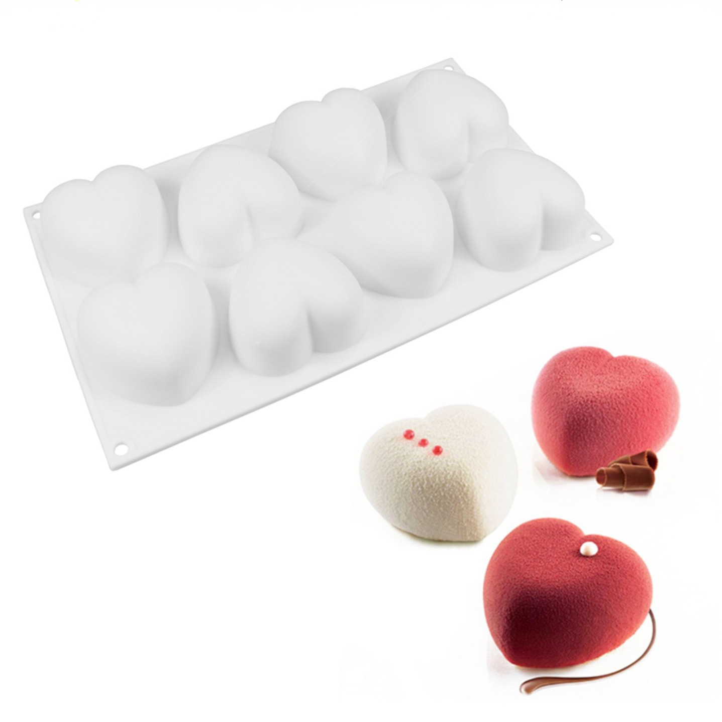 Love Heart Silicone Soap Mold  - Soap Making Accessories ulasan dan harga