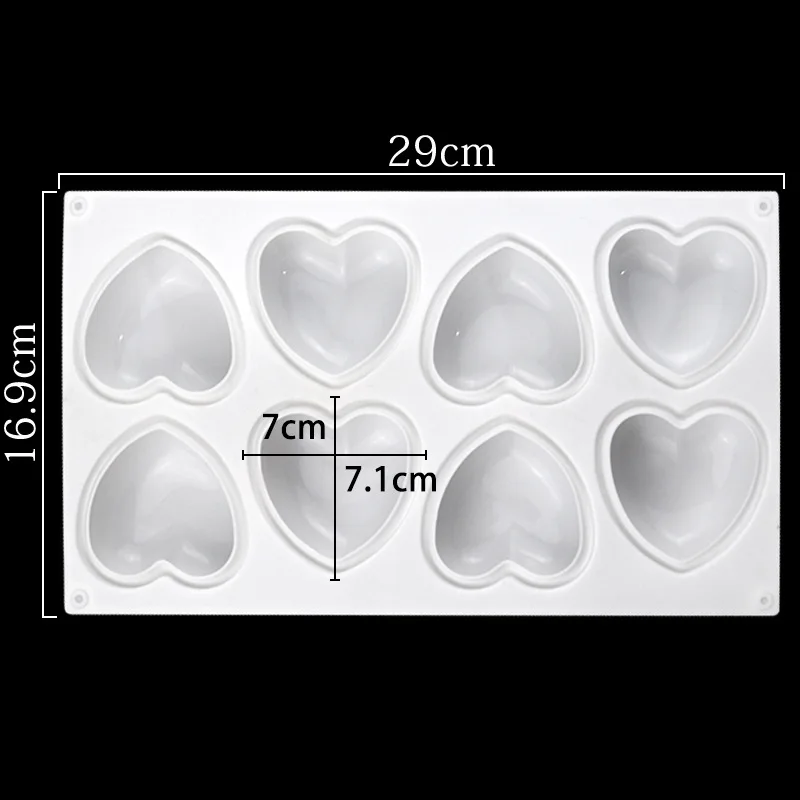 Love Heart Silicone Soap Mold  - Soap Making Accessories ulasan dan harga