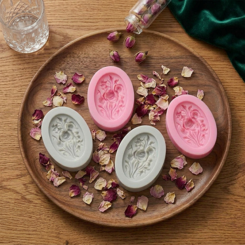 4 Silicone mold with flower sh - Soap Making Accessories ulasan dan harga